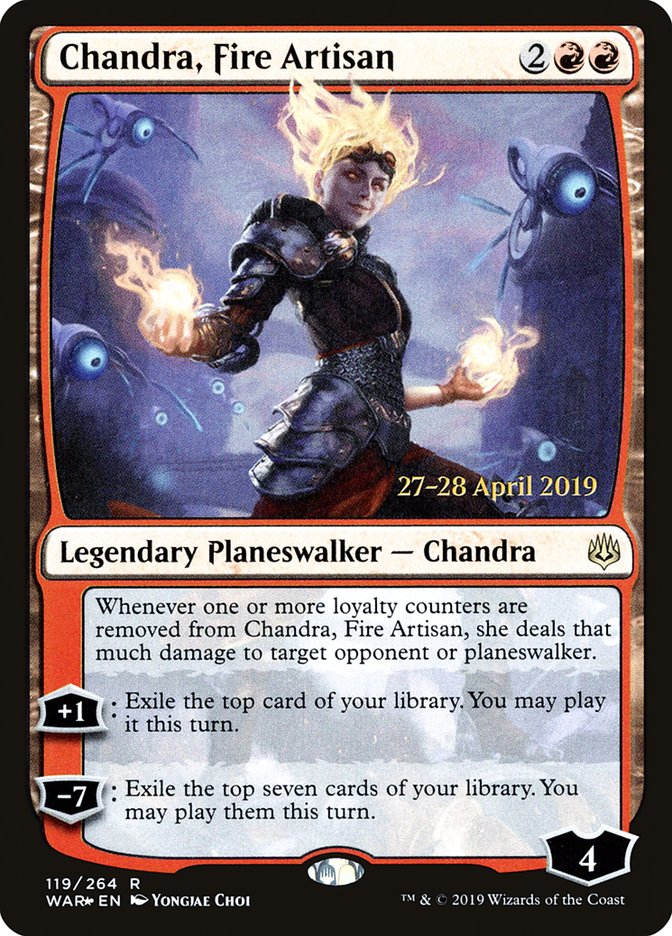 Chandra, Fire Artisan [War of the Spark Prerelease Promos] | The CG Realm