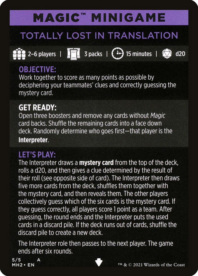 Totally Lost in Translation (Magic Minigame) [Modern Horizons 2 Minigame] | The CG Realm