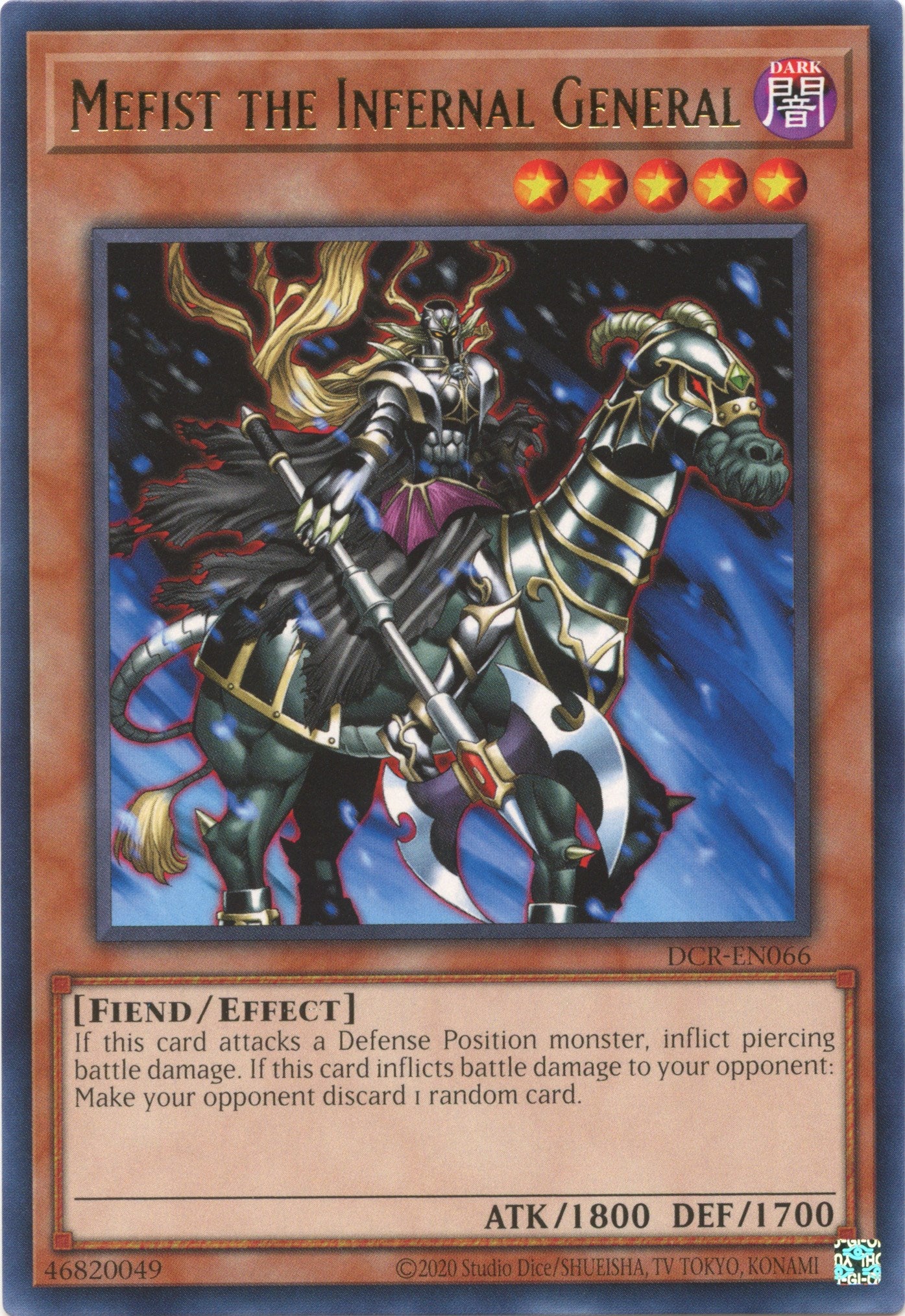 Mefist the Infernal General (25th Anniversary) [DCR-EN066] Rare | The CG Realm
