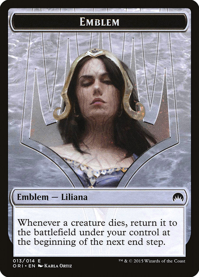 Liliana, Defiant Necromancer Emblem [Magic Origins Tokens] | The CG Realm