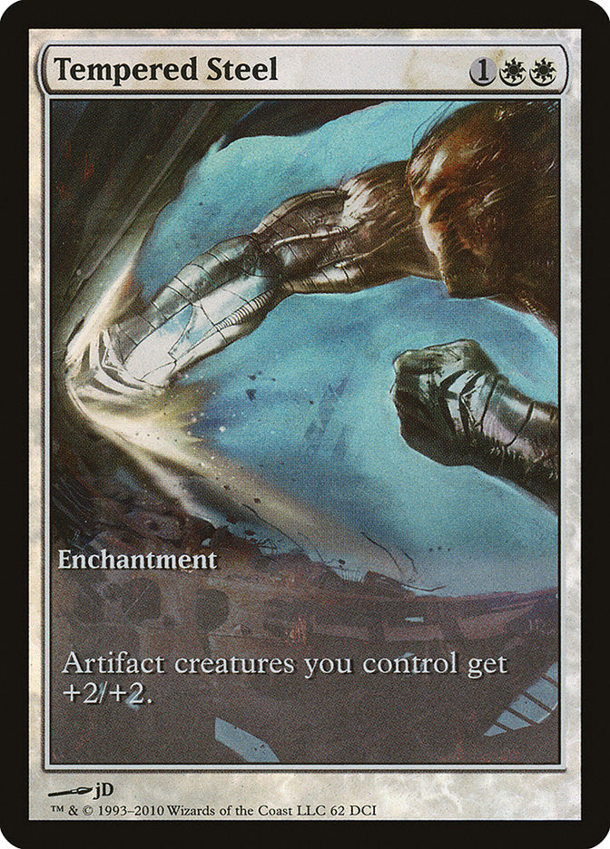 Tempered Steel (Game Day) (Extended Art) [Scars of Mirrodin Promos] | The CG Realm
