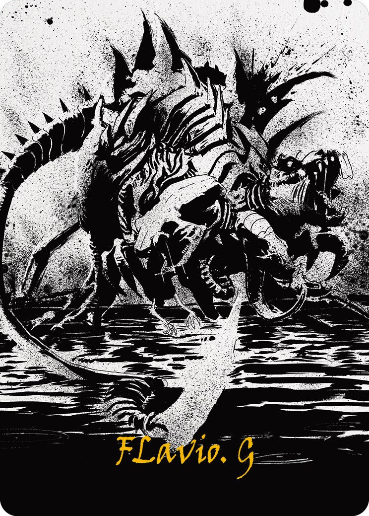 Karumonix, the Rat King Art Card (Gold-Stamped Signature) [Phyrexia: All Will Be One Art Series] | The CG Realm