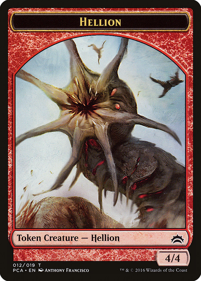 Zombie // Hellion Double-sided Token (PCA-009) - Planechase Anthology Tokens