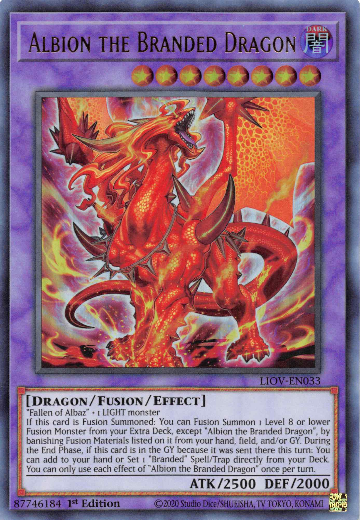 Albion the Branded Dragon [LIOV-EN033] Ultra Rare | The CG Realm