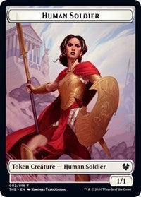 Human Soldier // Wall Double-Sided Token [Theros Beyond Death Tokens] | The CG Realm