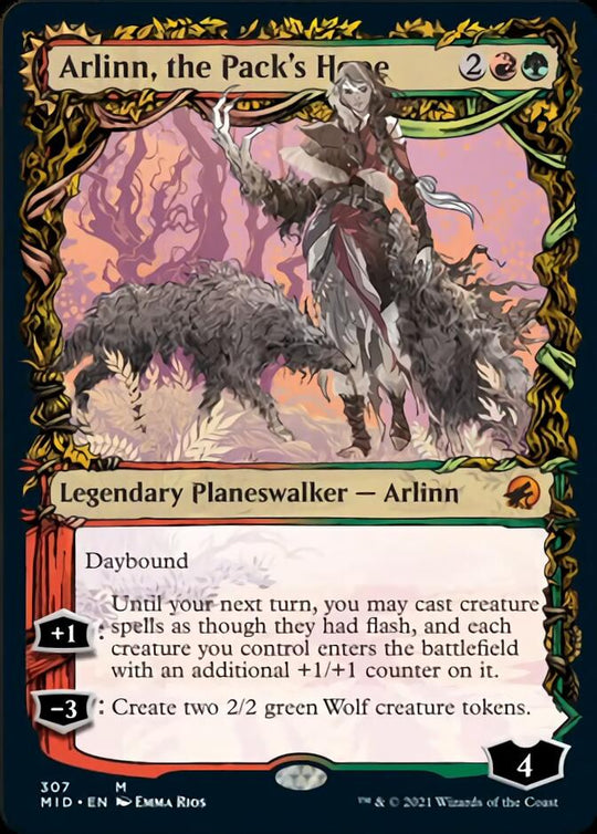 Arlinn, the Pack's Hope (Showcase) (MID-307) - Innistrad: Midnight Hunt: (Showcase, Double Faced Transform)