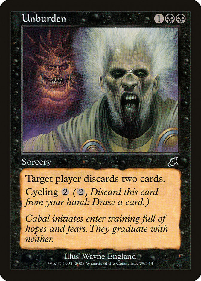 Unburden [Scourge] | The CG Realm