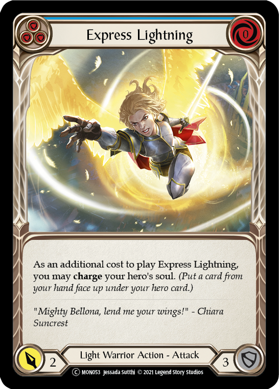 Express Lightning (Blue) [U-MON053] (Monarch Unlimited)  Unlimited Normal | The CG Realm