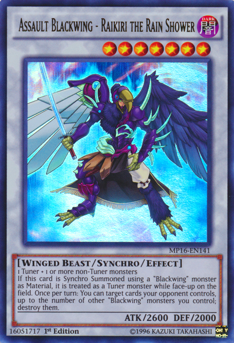 Assault Blackwing - Raikiri the Rain Shower [MP16-EN141] Ultra Rare | The CG Realm