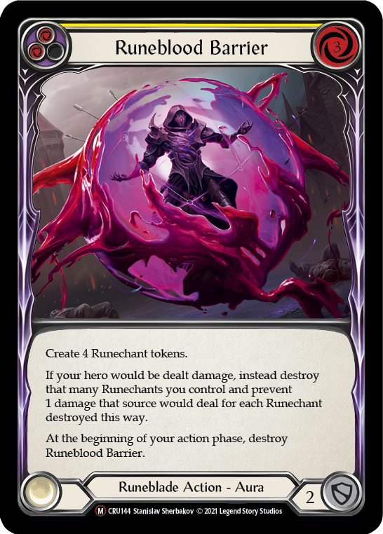Runeblood Barrier [U-CRU144] (Crucible of War Unlimited)  Unlimited Rainbow Foil | The CG Realm