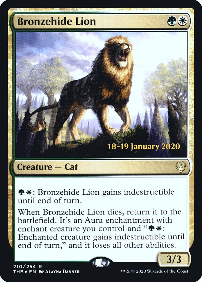 Bronzehide Lion [Theros Beyond Death Prerelease Promos] | The CG Realm
