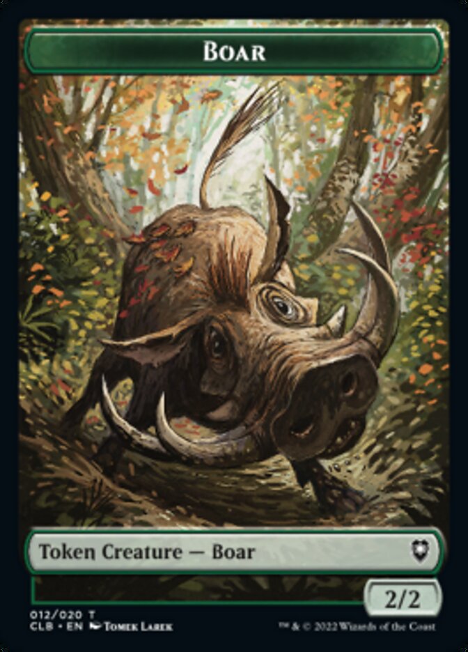 Treasure // Boar Double-Sided Token [Commander Legends: Battle for Baldur's Gate Tokens] | The CG Realm