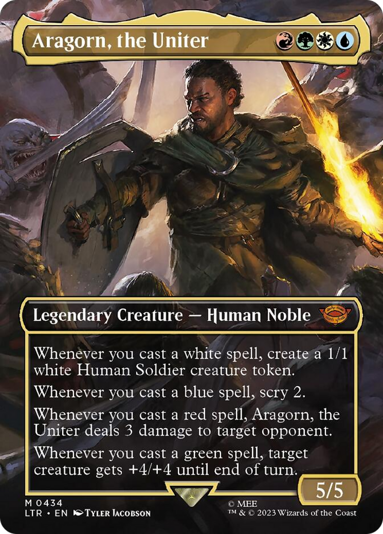 Aragorn, the Uniter (Borderless Alternate Art) [The Lord of the Rings: Tales of Middle-Earth] | The CG Realm