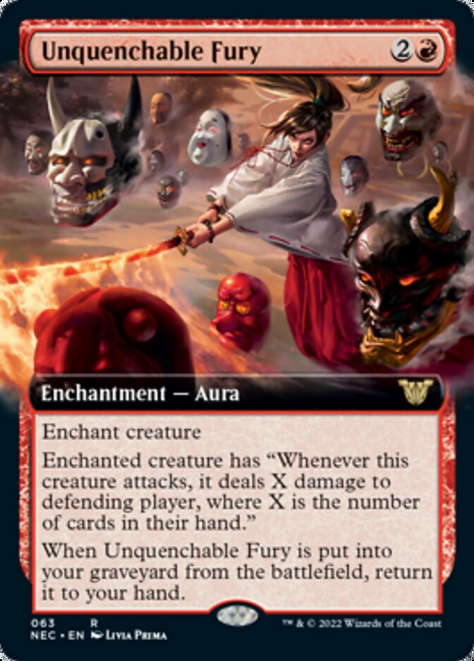 Unquenchable Fury (Extended Art) [Kamigawa: Neon Dynasty Commander] | The CG Realm