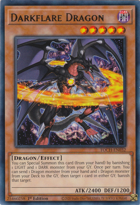 Darkflare Dragon [TOCH-EN032] Rare | The CG Realm