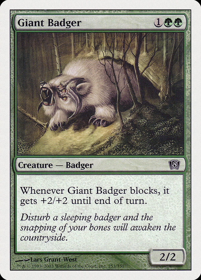 Giant Badger [Eighth Edition] | The CG Realm