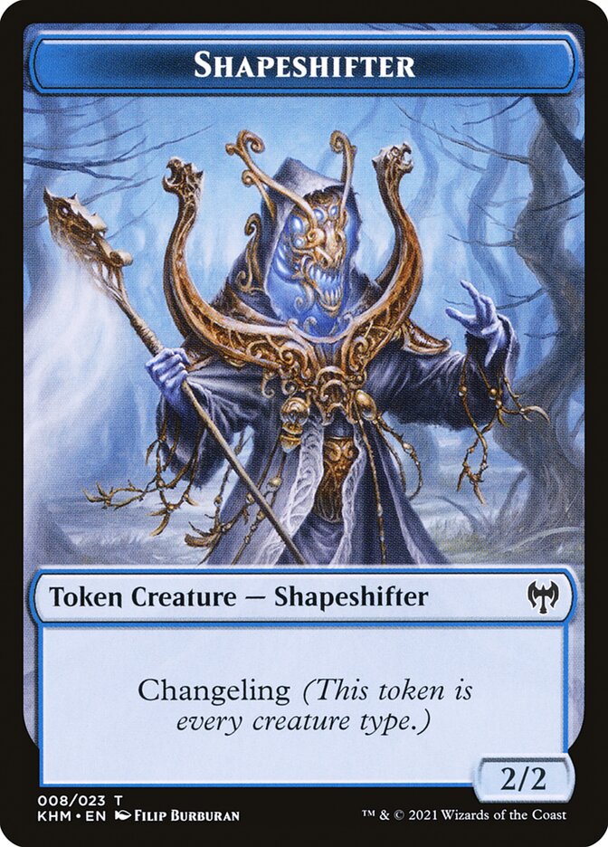 Elf Warrior // Shapeshifter Double-Sided Token [Kaldheim Tokens] | The CG Realm