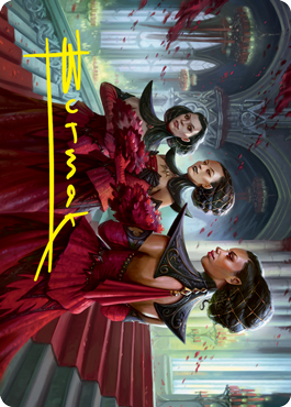 Olivia's Attendants Art Card (Gold-Stamped Signature) [Innistrad: Crimson Vow Art Series] | The CG Realm