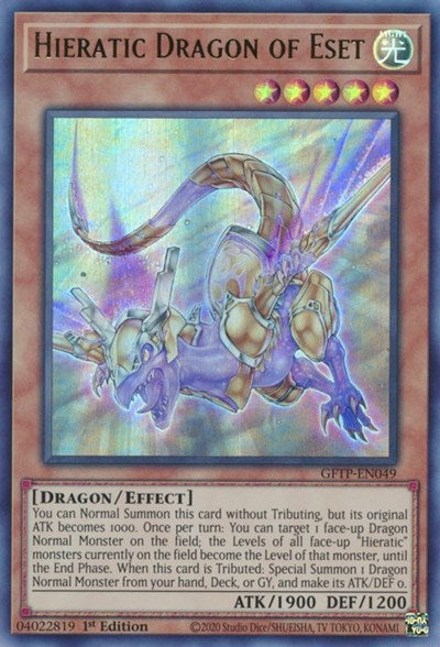 Hieratic Dragon of Eset [GFTP-EN049] Ultra Rare | The CG Realm