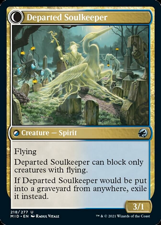 Devoted Grafkeeper (MID-218) - Innistrad: Midnight Hunt: (Double Faced Transform)