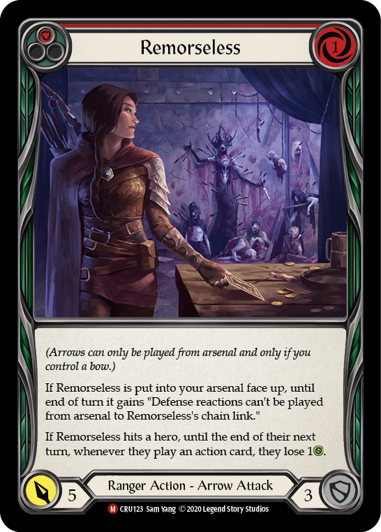 Remorseless [CRU123] (Crucible of War)  1st Edition Rainbow Foil | The CG Realm