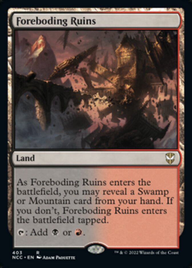 Foreboding Ruins [Streets of New Capenna Commander] | The CG Realm