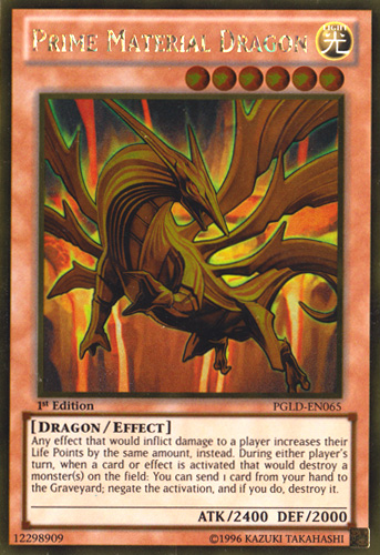 Prime Material Dragon [PGLD-EN065] Gold Rare | The CG Realm