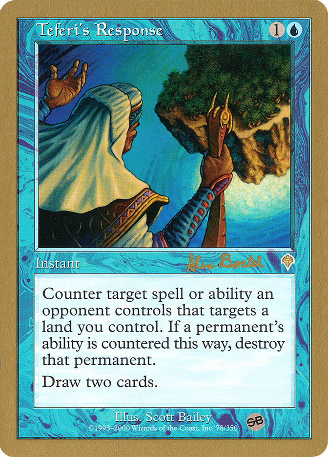 Teferi's Response (Alex Borteh) (SB) [World Championship Decks 2001] | The CG Realm