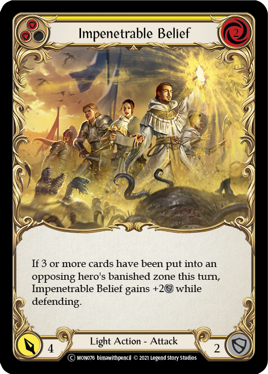 Impenetrable Belief (Yellow) [U-MON076] (Monarch Unlimited)  Unlimited Normal | The CG Realm