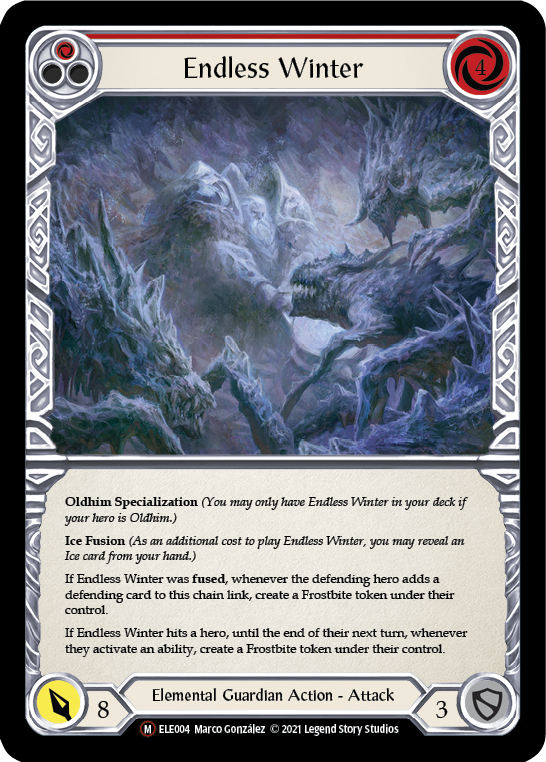 Endless Winter [U-ELE004] (Tales of Aria Unlimited)  Unlimited Rainbow Foil | The CG Realm