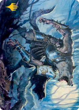 Moonrage Brute Art Card (Gold-Stamped Signature) [Innistrad: Midnight Hunt Art Series] | The CG Realm
