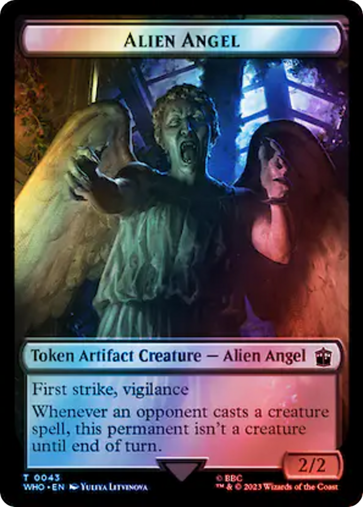 Alien Angel // Food (0057) Double-Sided Token (Surge Foil) [Doctor Who Tokens] | The CG Realm