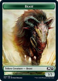 Beast // Treasure Double-Sided Token [Core Set 2021 Tokens] | The CG Realm