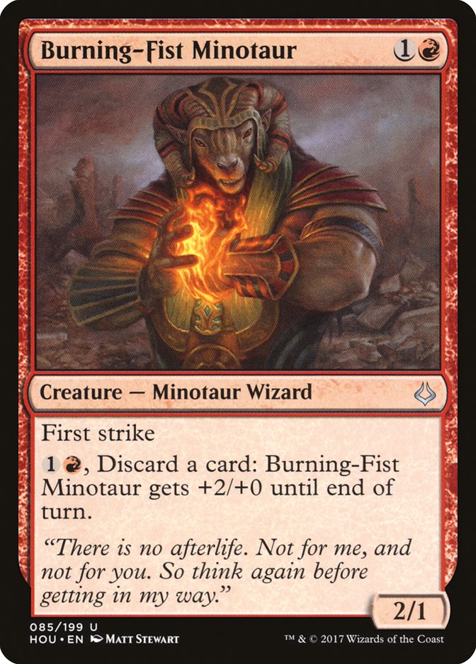Burning-Fist Minotaur [Hour of Devastation] | The CG Realm