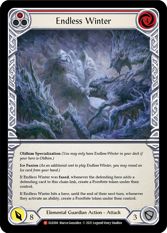 Endless Winter [ELE004] (Tales of Aria)  1st Edition Rainbow Foil | The CG Realm