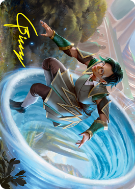 Vortex Runner Art Card (Gold-Stamped Signature) [Strixhaven: School of Mages Art Series] | The CG Realm