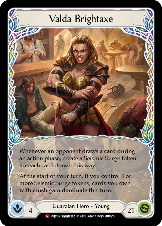 Valda Brightaxe [EVR019] (Everfest)  1st Edition Rainbow Foil | The CG Realm