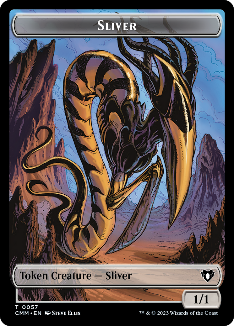Copy (54) // Sliver Double-Sided Token [Commander Masters Tokens] | The CG Realm