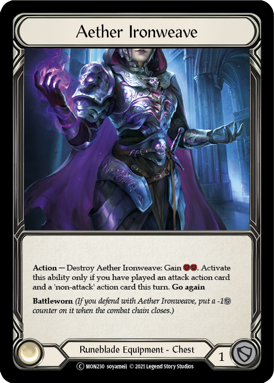 Aether Ironweave [U-MON230-RF] (Monarch Unlimited)  Unlimited Rainbow Foil | The CG Realm