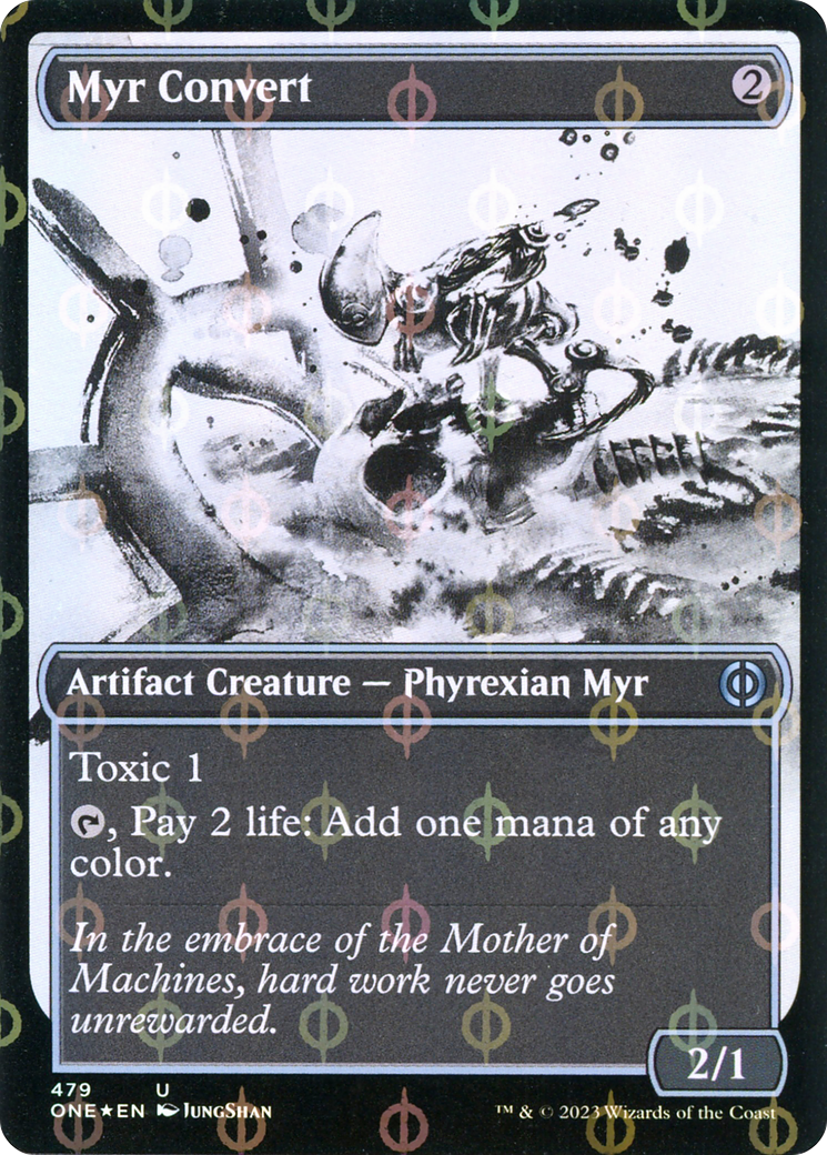 Myr Convert (Showcase Ichor Step-and-Compleat Foil) [Phyrexia: All Will Be One] | The CG Realm