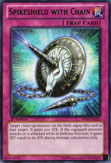 Spikeshield with Chain [BP02-EN214] Rare | The CG Realm
