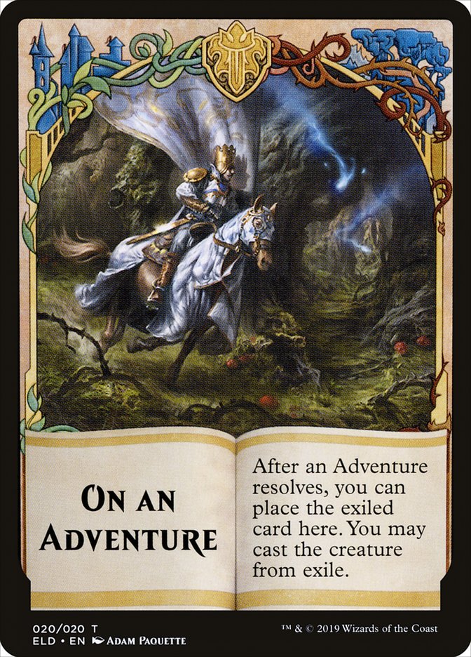 On an Adventure Token [Throne of Eldraine Tokens] | The CG Realm