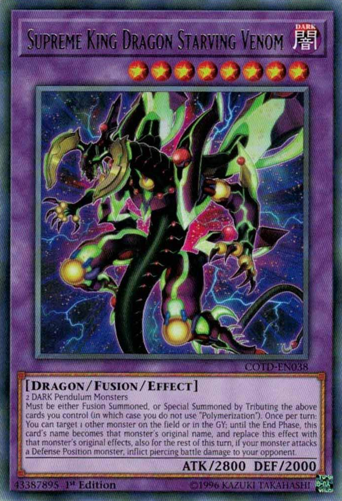 Supreme King Dragon Starving Venom [COTD-EN038] Rare | The CG Realm