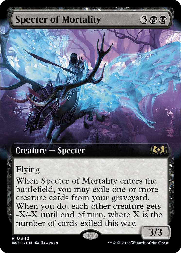 Specter of Mortality (Extended Art) [Wilds of Eldraine] | The CG Realm