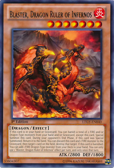 Blaster, Dragon Ruler of Infernos [LTGY-EN040] Rare | The CG Realm