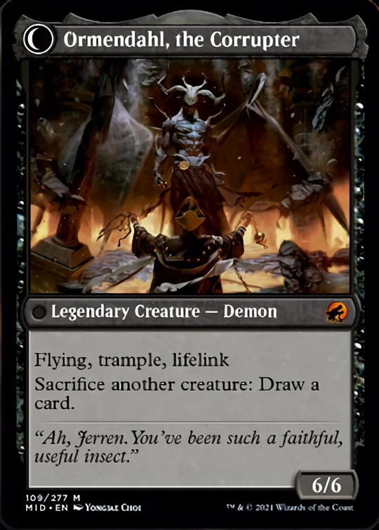 Jerren, Corrupted Bishop (MID-109) - Innistrad: Midnight Hunt: (Double Faced Transform)