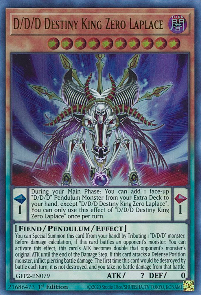 D/D/D Destiny King Zero Laplace [GFP2-EN079] Ultra Rare | The CG Realm