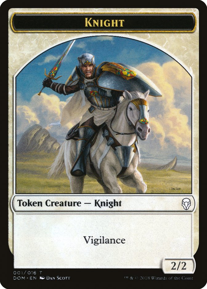 Knight Token (001/016) [Dominaria Tokens] | The CG Realm