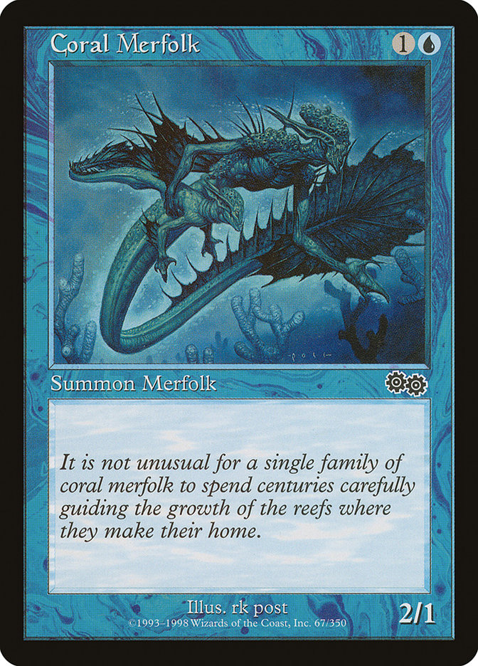 Coral Merfolk [Urza's Saga] | The CG Realm