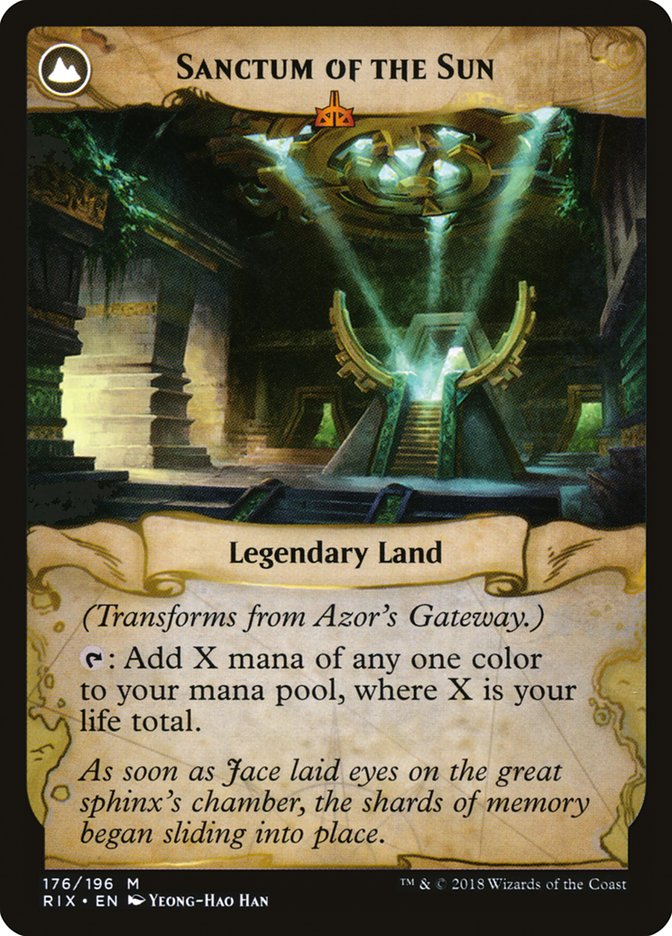 Azor's Gateway // Sanctum of the Sun [Rivals of Ixalan] | The CG Realm